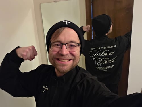 Customer photo review of Follower of Christ Vintage Jacket