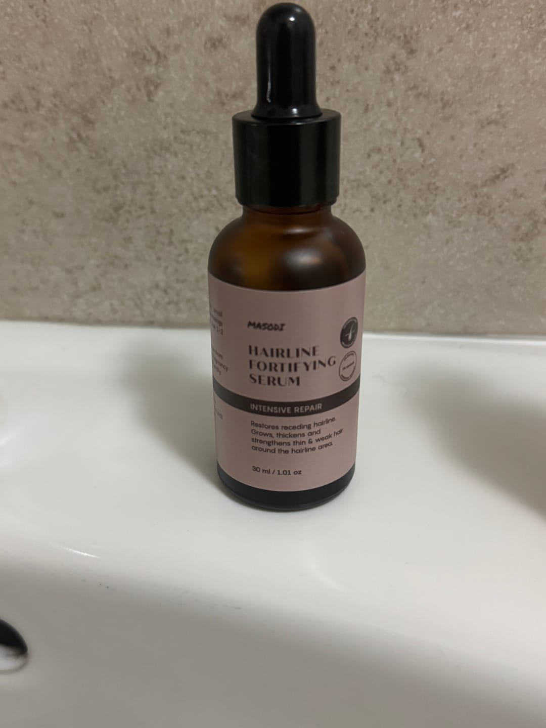 Customer photo review of New Formula: Hairline Fortifying Serum 30ml