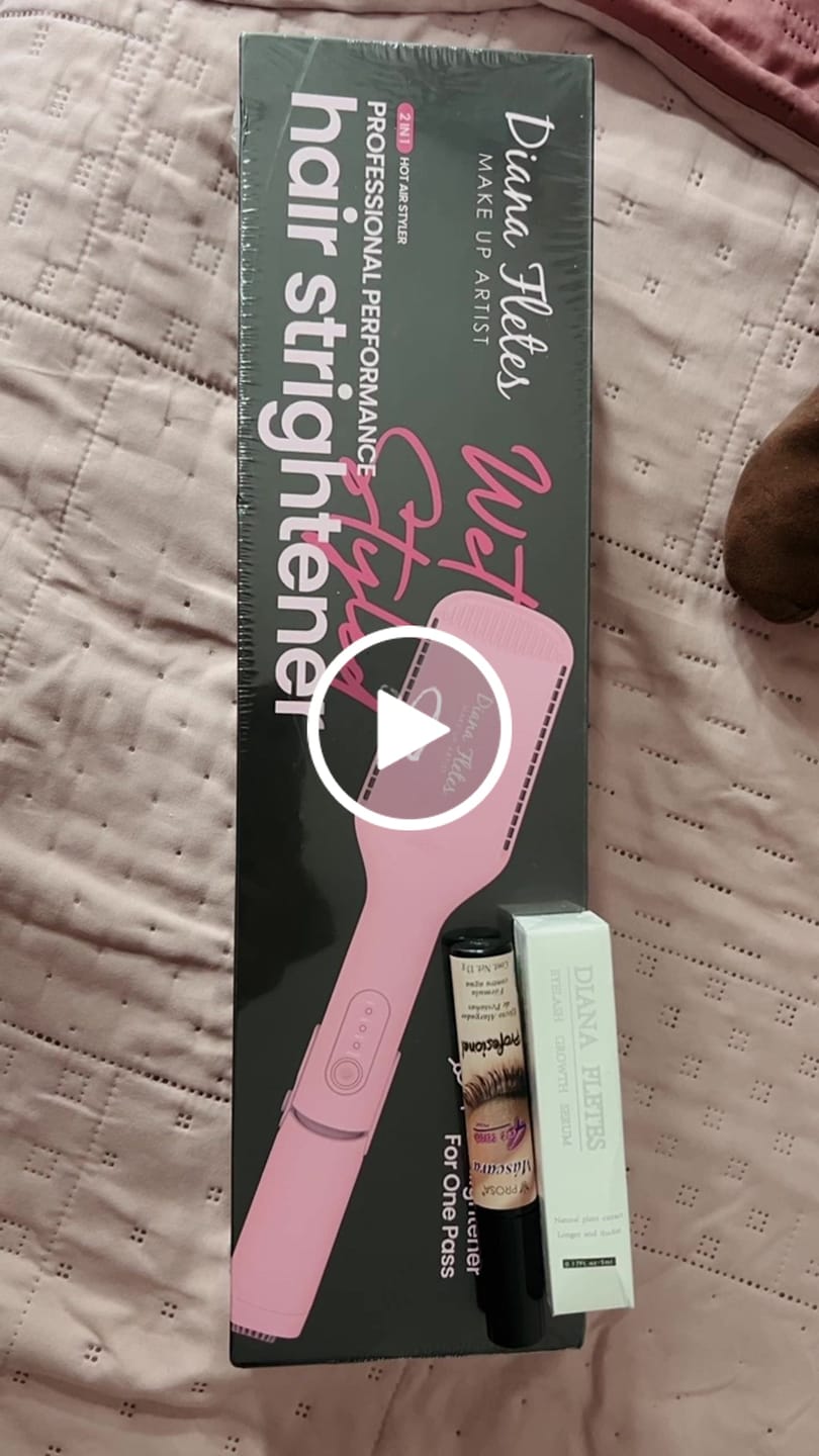 Customer video review of Plancha 2 En 1 Diana Fletes Para Cabello Húmedo y Seco TiTanium Galvanizado