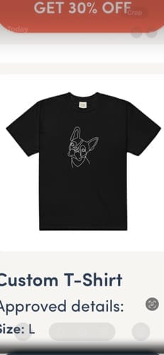 Customer photo review of Custom T-shirt