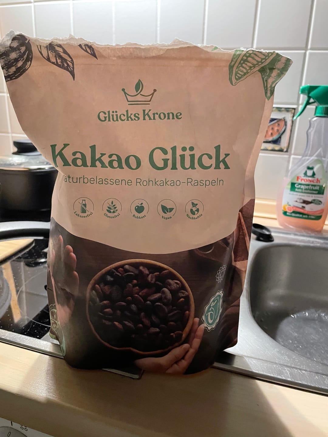 Customer photo review of Bio Kakao Glück (100% Bio Roh Kakao) - 250g