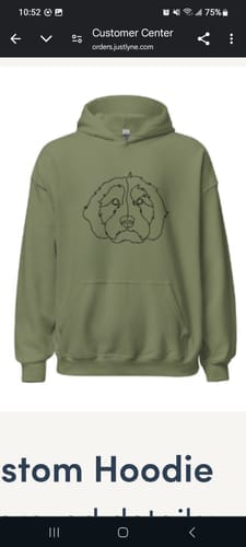 Customer photo review of Custom Embroidered Hoodie