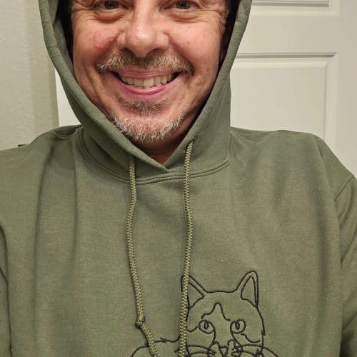 Customer photo review of Custom Embroidered Hoodie - 30% OFF