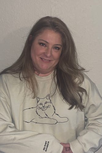 Customer photo review of Custom Embroidered Sweatshirt