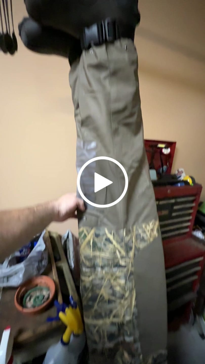 Customer video review of AquaWade Pro Insulated Waders | 1600 Gram Breathable Waterproof Bootfoot Chest Waders for Duck Hunting | Durable Men’s Nylon Camo Hunting Bibs