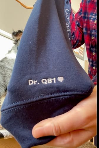 Customer photo review of Custom Embroidered Hoodie