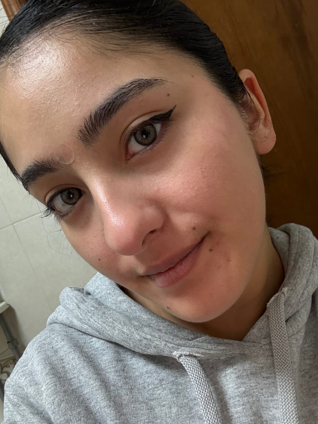 Customer photo review of Citha Hazel Brown Prescription Colored Contact Lenses