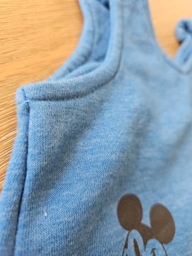 Customer photo review of Disney Kids Denim Dungarees Blue Age 12M