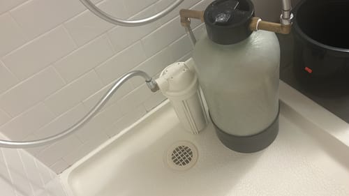 Customer photo review of Shower Water Softener System