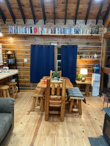 Customer photo review of Rustic Shelves with Brackets