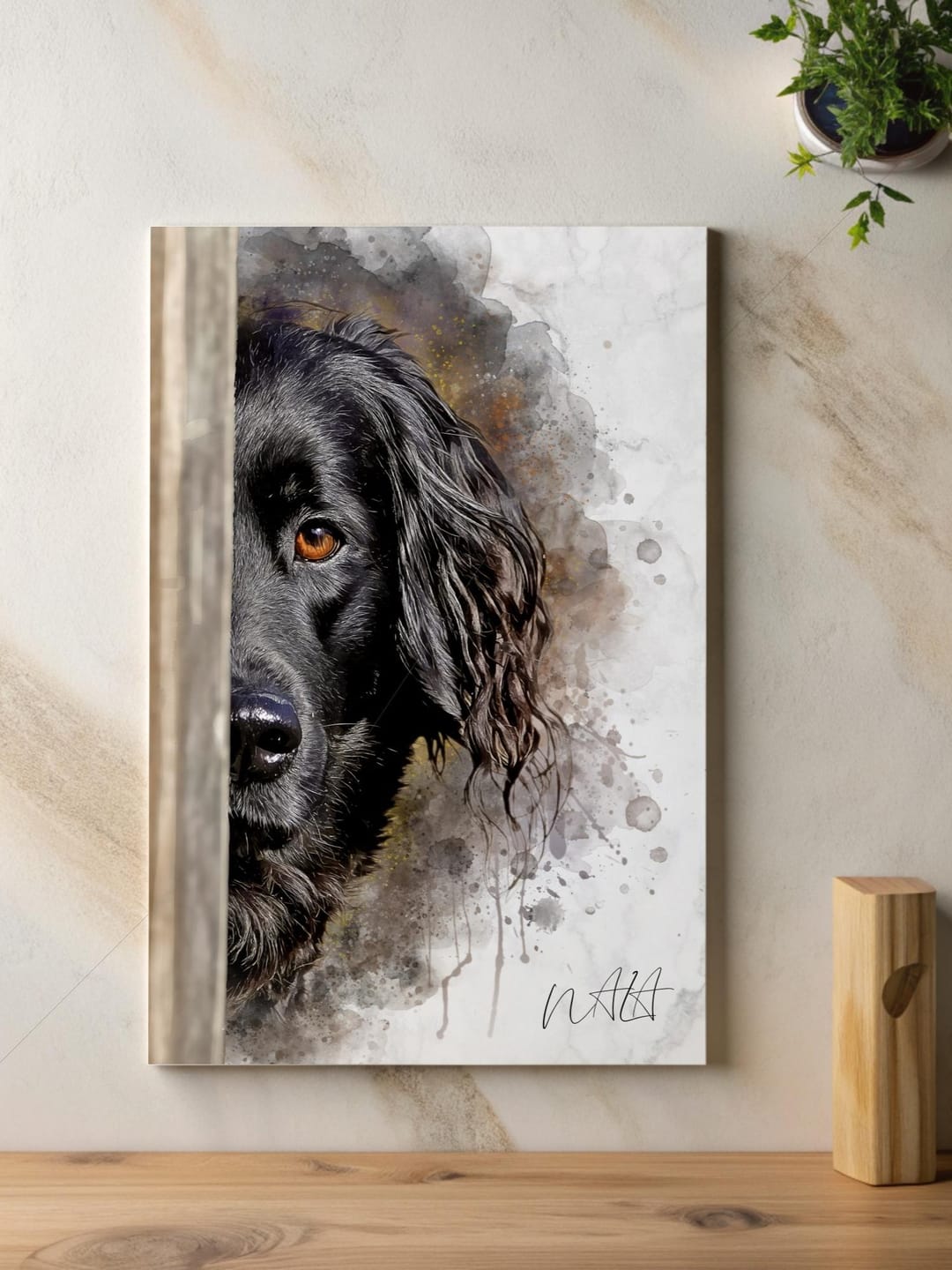 Customer photo review of Dein Hund als Aquarell Tierportrait | Geschenk für Hundebesitzer
