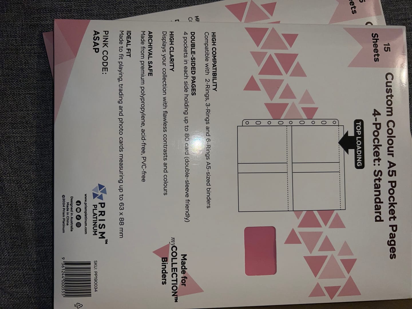 Customer photo review of Custom A5 4-Pocket Pages - Standard Photocard - Colored