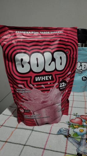 Customer photo review of BOLD WHEY MOUSSE DE MORANGO (900g)