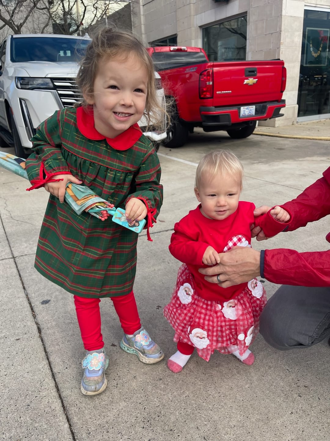 Customer photo review of Happy Santa Sequin Tutu Skirt
