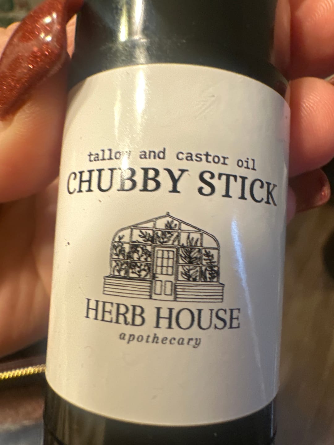 Customer photo review of Tallow and Castor Oil Chubby Stick