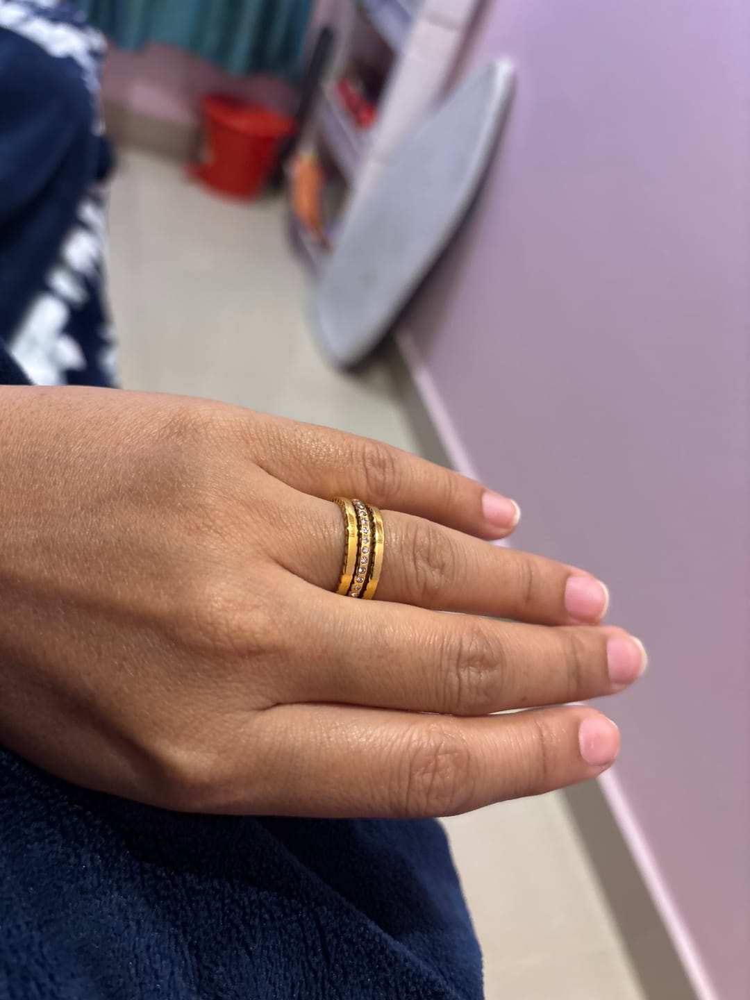 Customer photo review of Three Piece Honeycomb Ring
