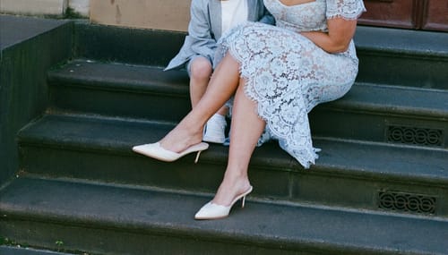 Customer photo review of Melanie Mule Bone Patent Leather