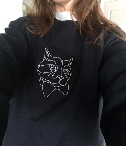 Customer photo review of Custom Embroidered Sweatshirt