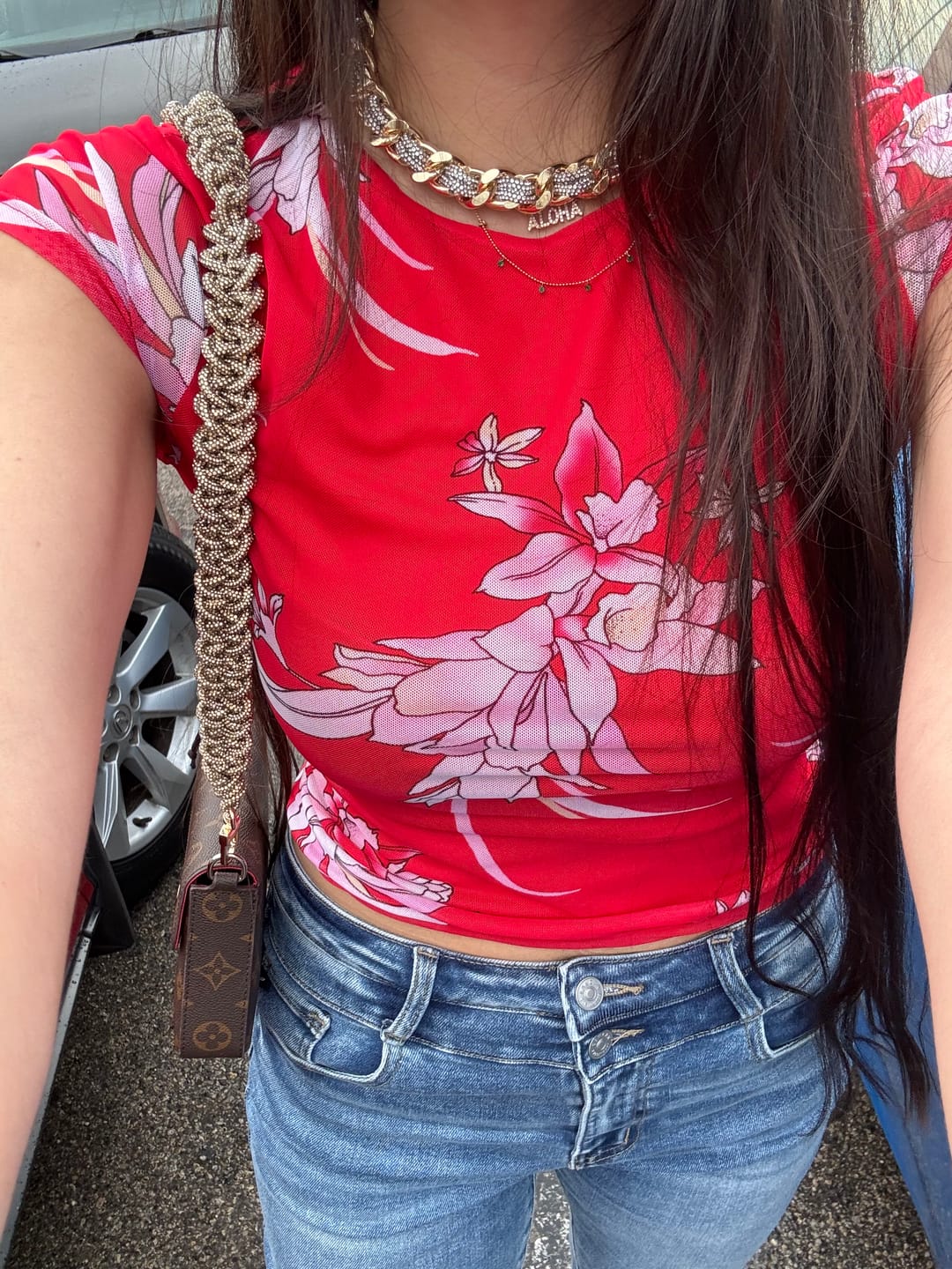 Customer photo review of LINK STRAP / NECKLACE - Petite Gold