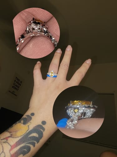 Customer photo review of Antique English 18k Yellow Gold 1.37cttw Sapphire Diamond Edwardian Ring 6.75