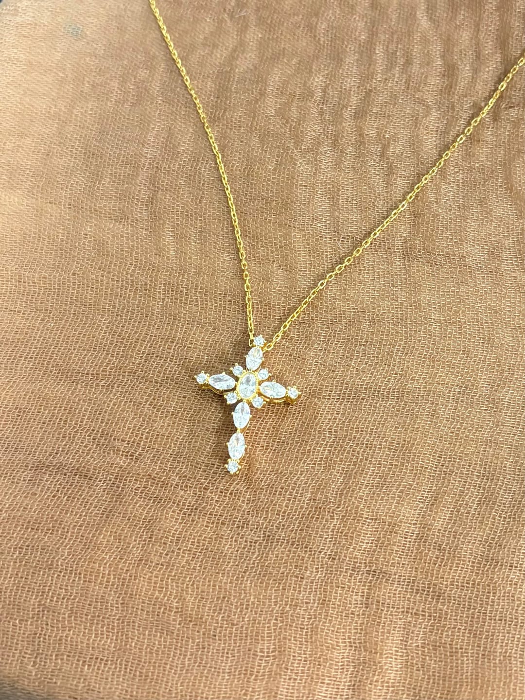Customer photo review of Byzantine Cross Amulet Pendant Necklace