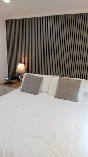 Customer photo review of Premium Acoustic Slatted Wall Panel (Multiple Colours)