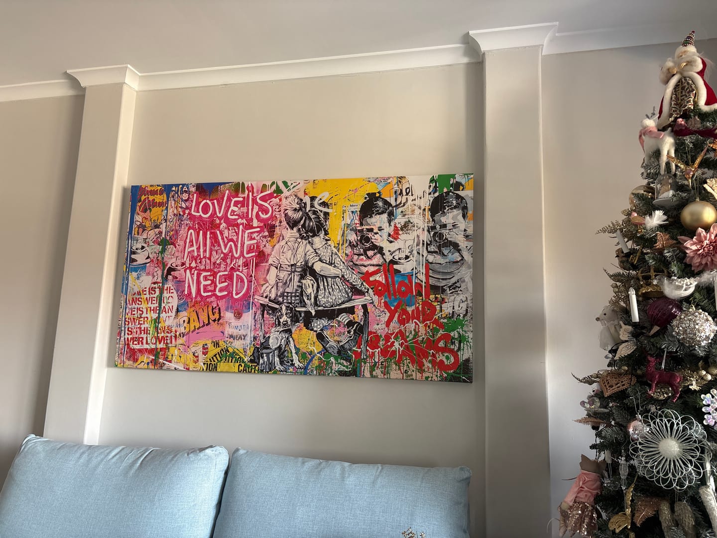 Customer photo review of Banksy - All We Need is Love - Ready to hang Canvas Print - CN465