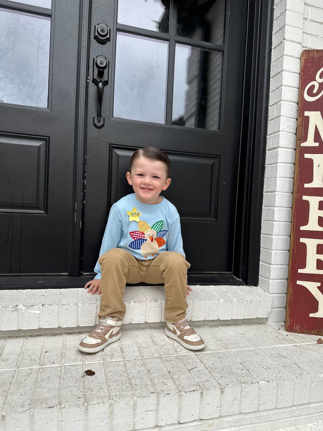 Customer photo review of Turkey Light Blue Long Sleeve Shirt