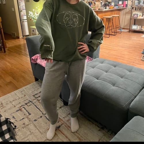 Customer photo review of Custom Embroidered Sweatshirt