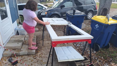 Customer photo review of Grills Between Glass 9 Lite Prairie Style Glass and Frame Kit (Half Lite)