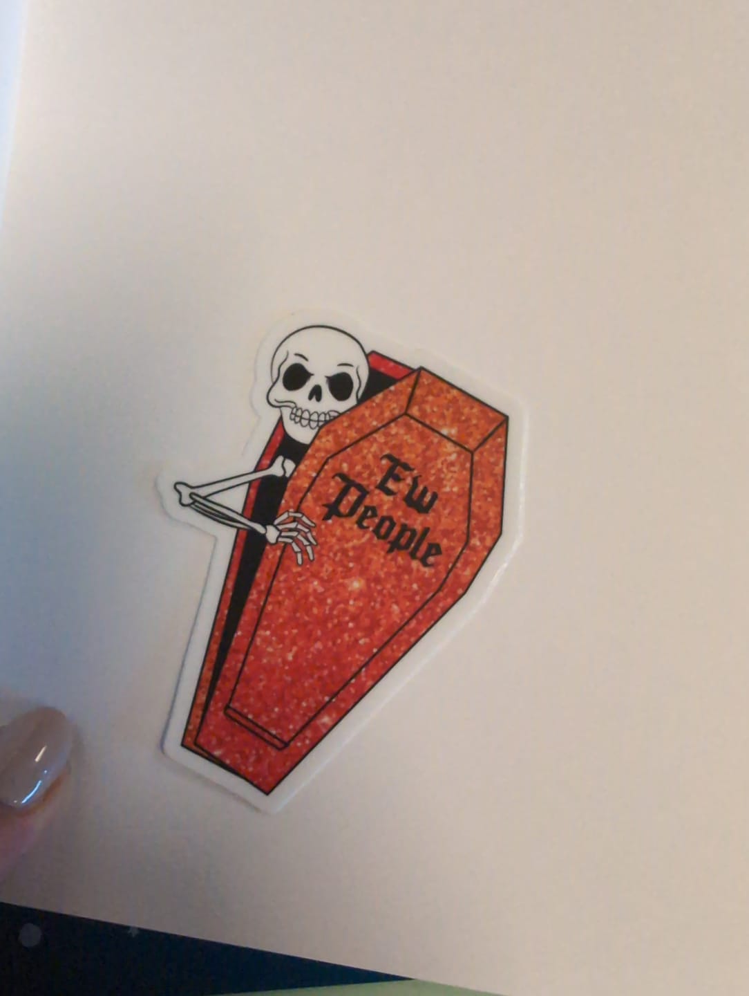 Customer photo review of Ew People Sticker