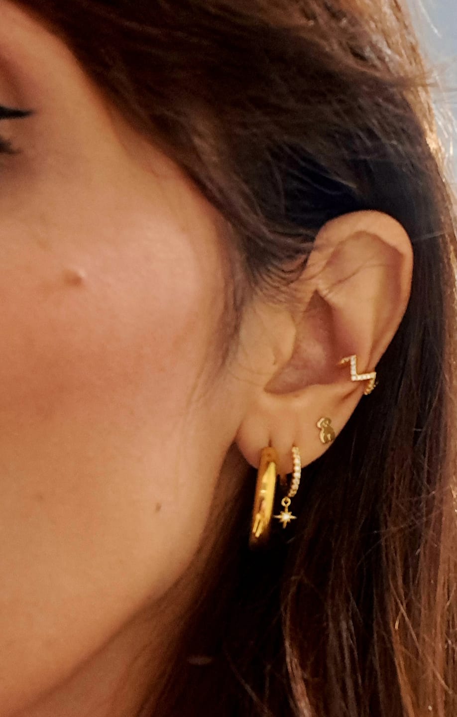 Customer photo review of Pendiente Ear Cuff - Flashy