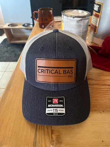 Customer photo review of Premium Custom Leather Patch Hats (Wholesale)