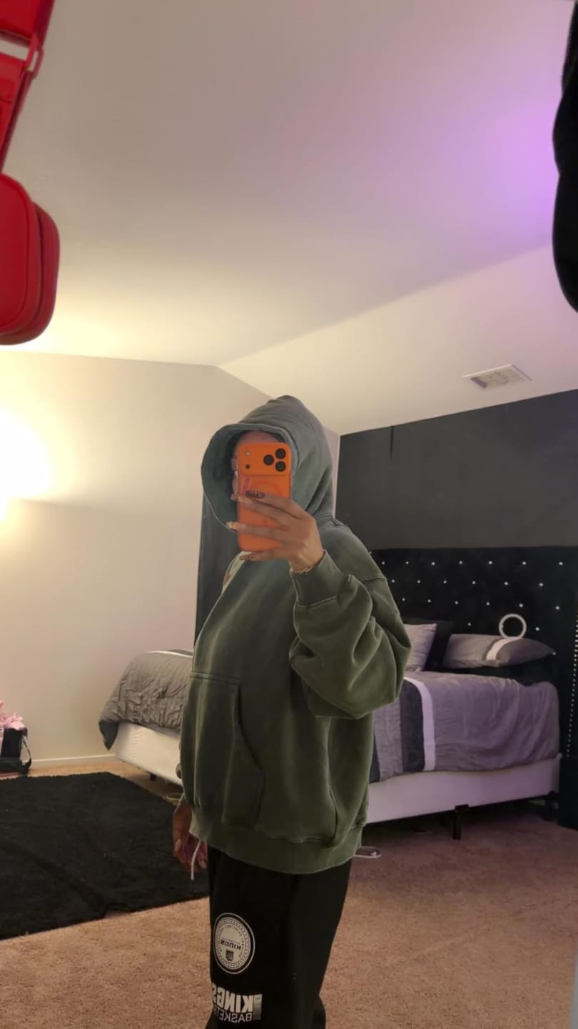 Customer photo review of Aelfric Eden Boxy Fit Distressed Washed Hoodie