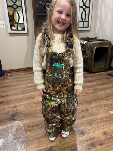 Customer photo review of Youth Country Trek Stretch Waterproof Insulated Bib