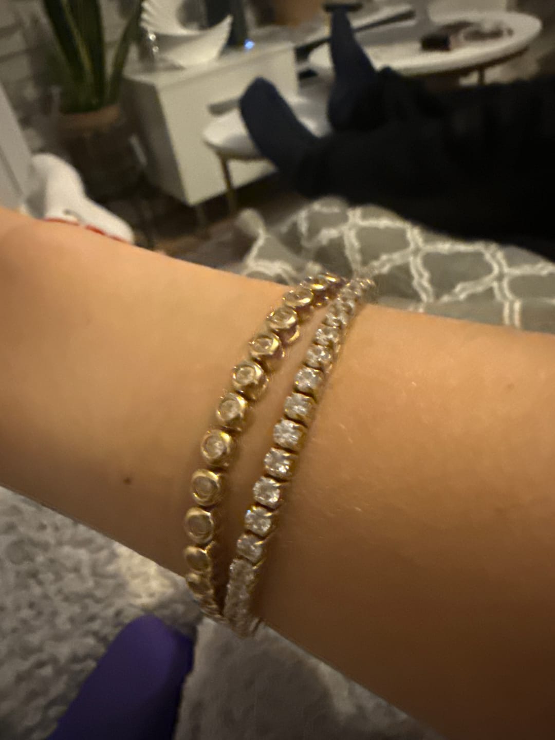 Customer photo review of Classic Bezel Tennis Bracelet