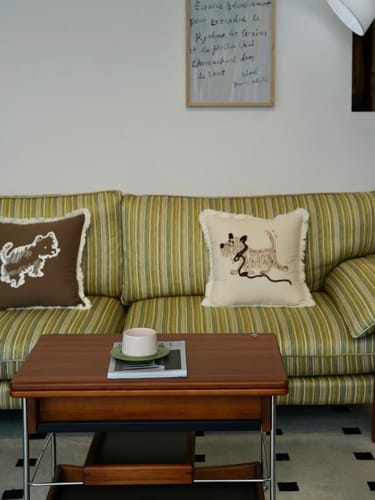 Customer photo review of Sketchy Pup Cushion