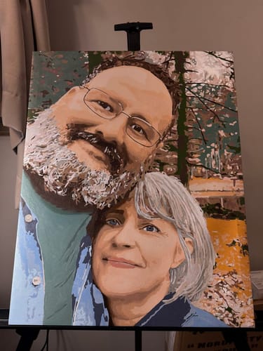 Customer photo review of Custom Portrait Paint By Numbers