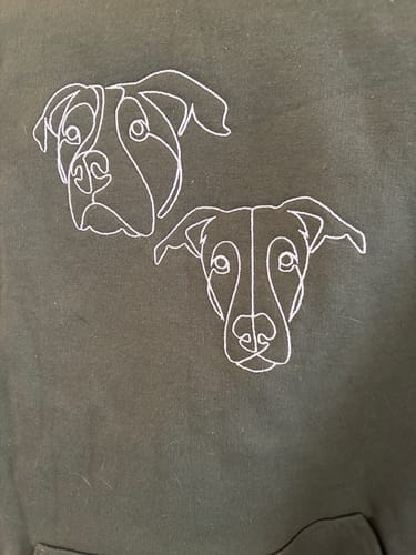 Customer photo review of Custom Embroidered Hoodie