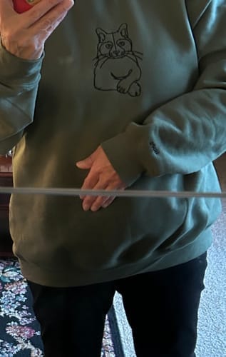 Customer photo review of Custom Embroidered Sweatshirt