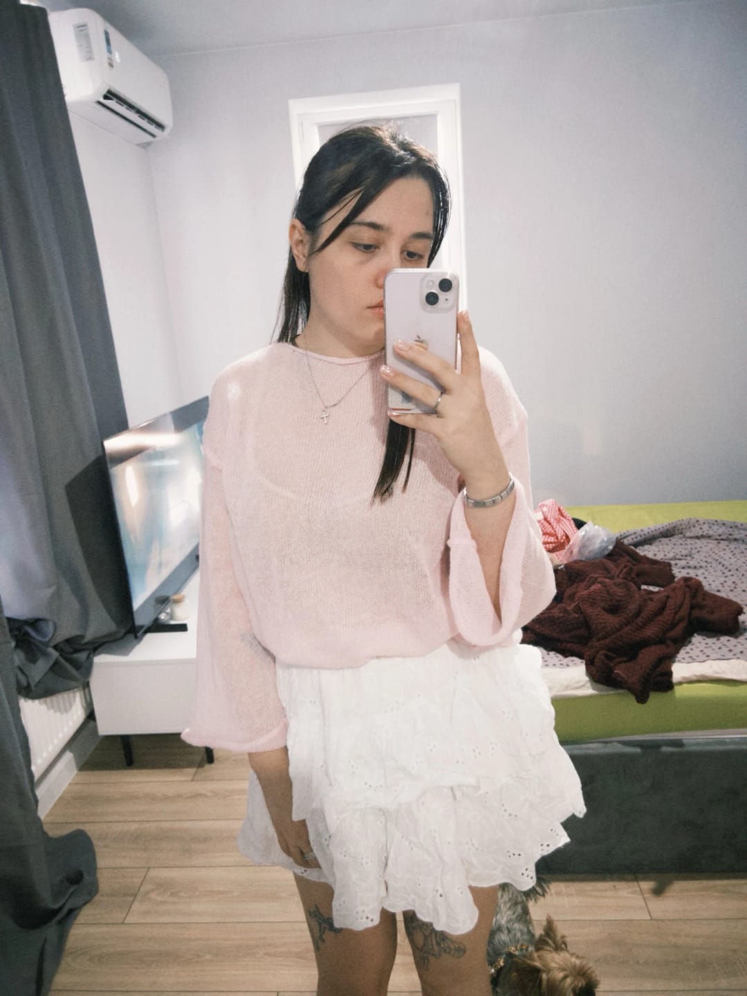 Customer photo review of Lilian Sheer Loose Pullover
