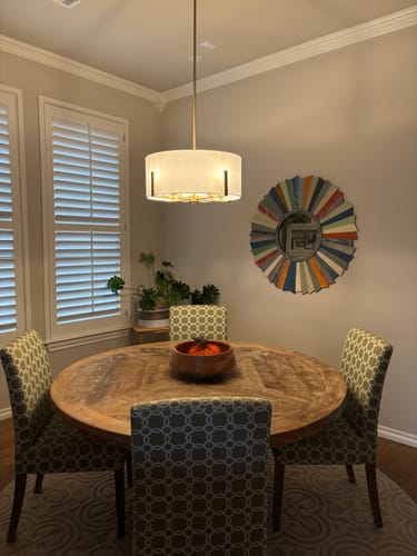Customer photo review of Mid-century 8-Light Drum Semi-Flush Mount /Pendant
