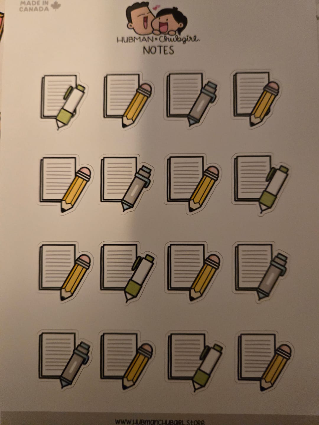 Customer photo review of Notes Planner Stickers