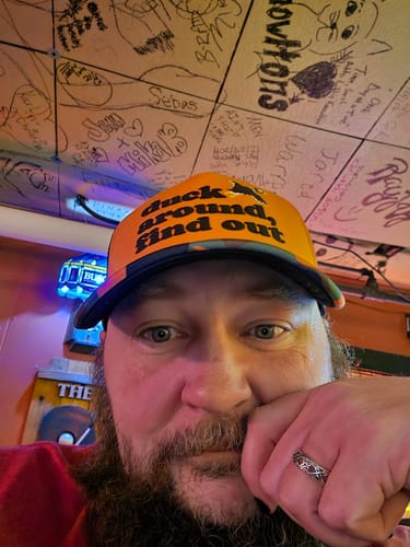 Customer photo review of SWAG - Duck Around, Find Out Trucker Cap