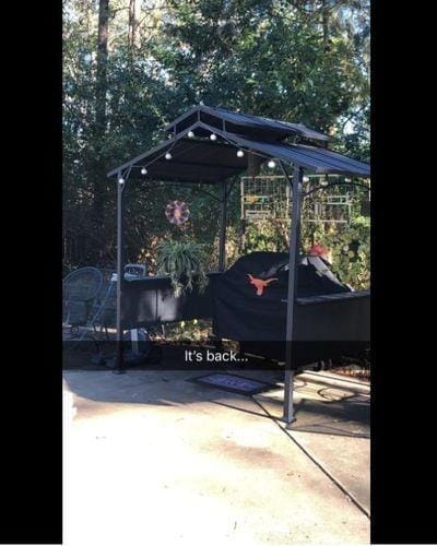 Customer photo review of ASPE Steel Grill Gazebo - 152cm x 244cm