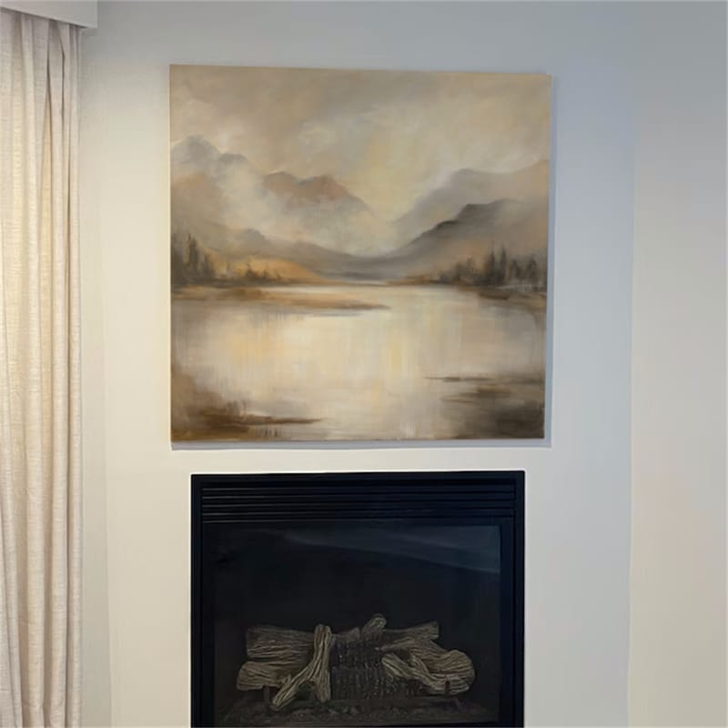 Customer photo review of Abstract Mountain Canvas Art #MO020