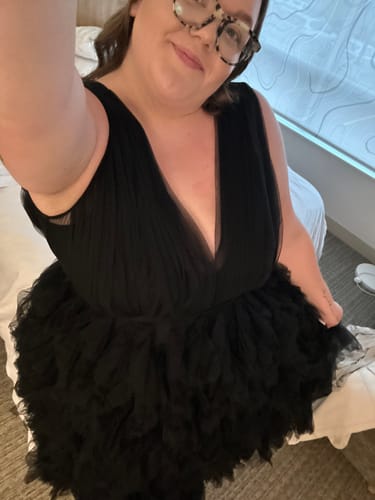 Customer photo review of Bewitched Tulle Dress by Mac Duggal - RENTAL