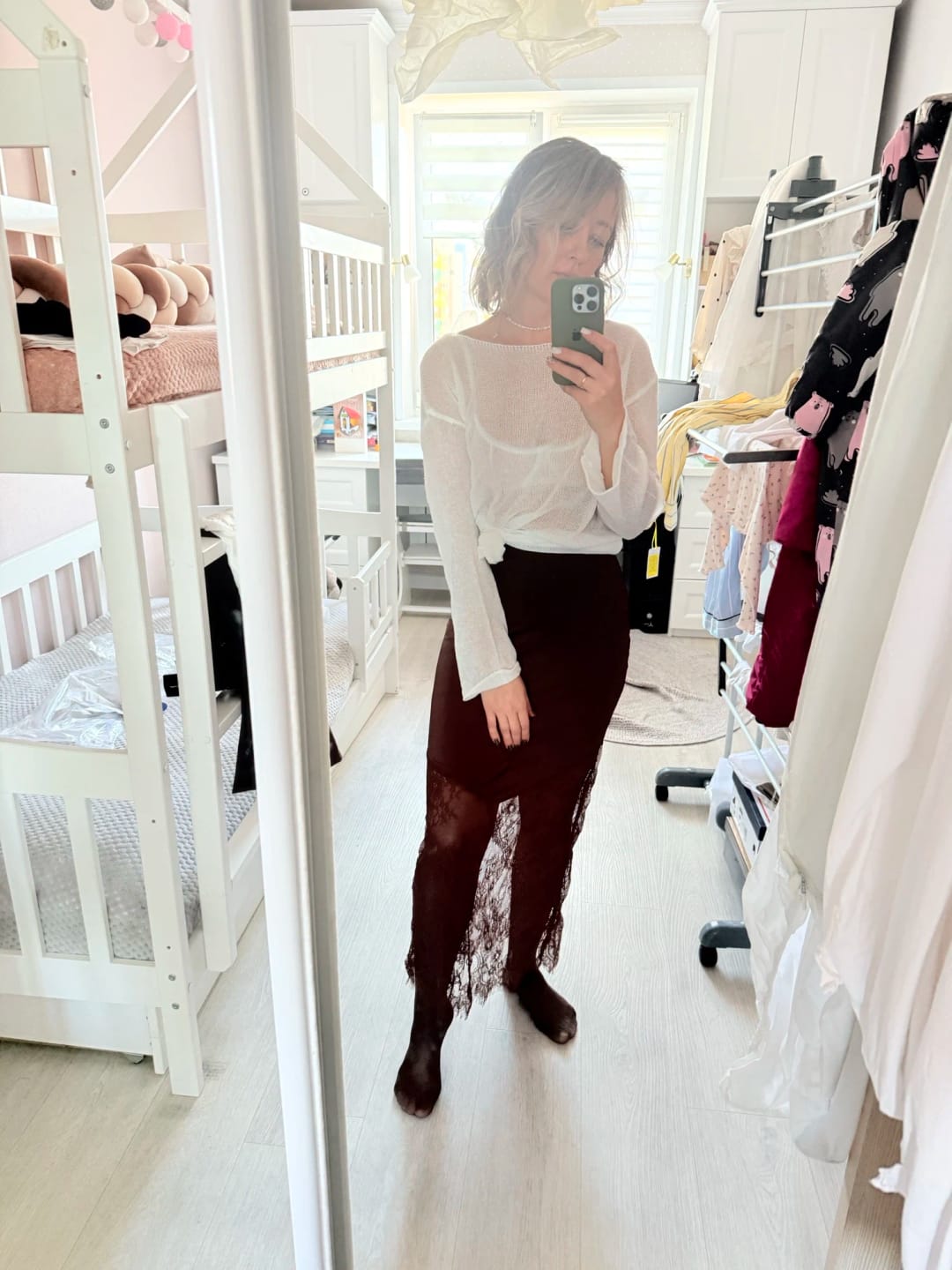 Customer photo review of Lilian Sheer Loose Pullover