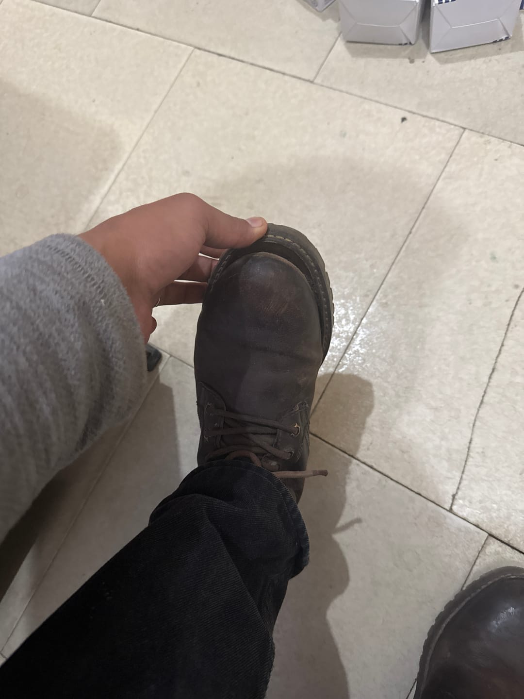 Customer photo review of boots derby rusty wrangler
