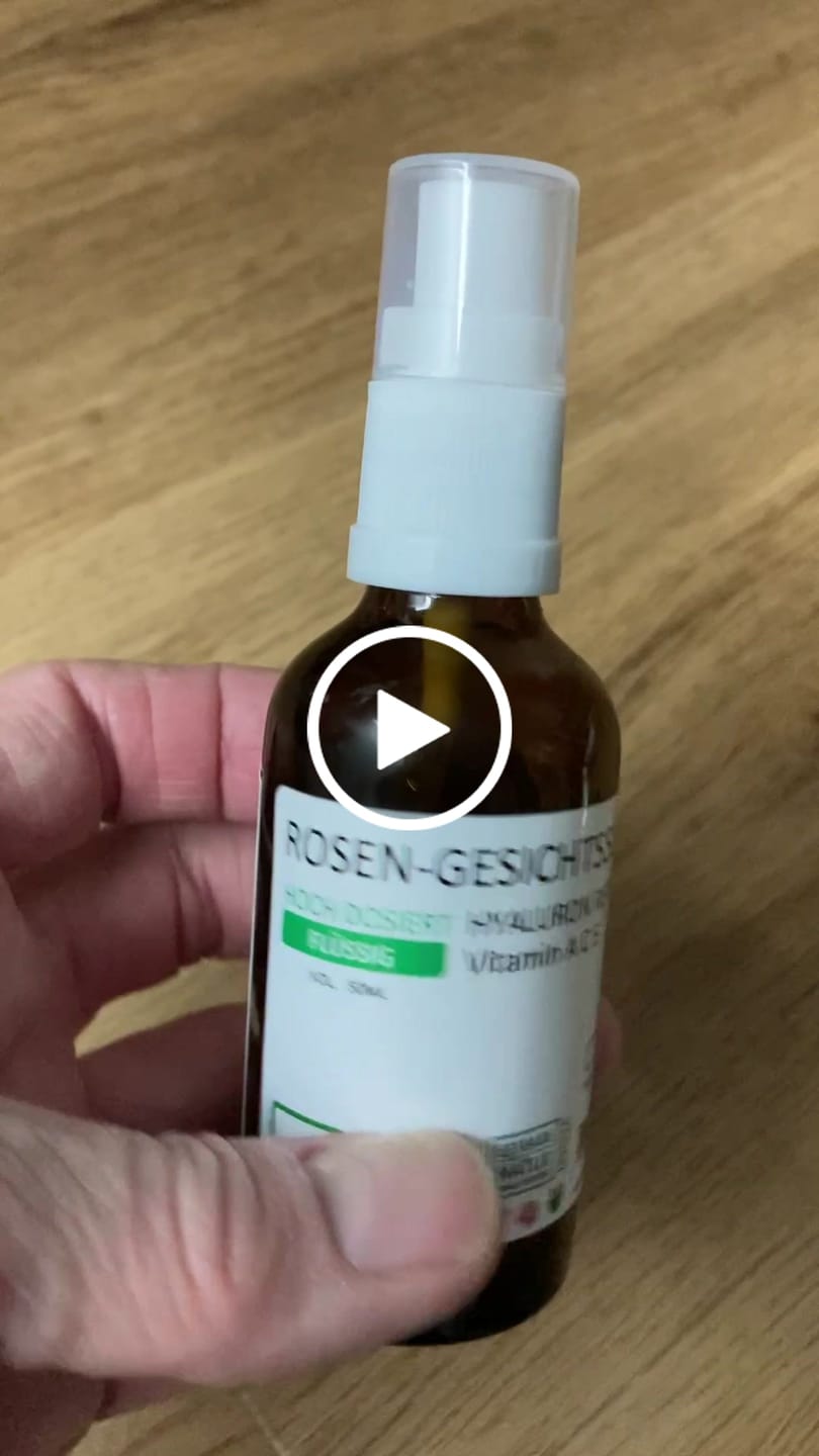 Customer video review of Gesichtsserum Hyaluron Retinol Vitamin A C E Anti-Aging 100% Natur